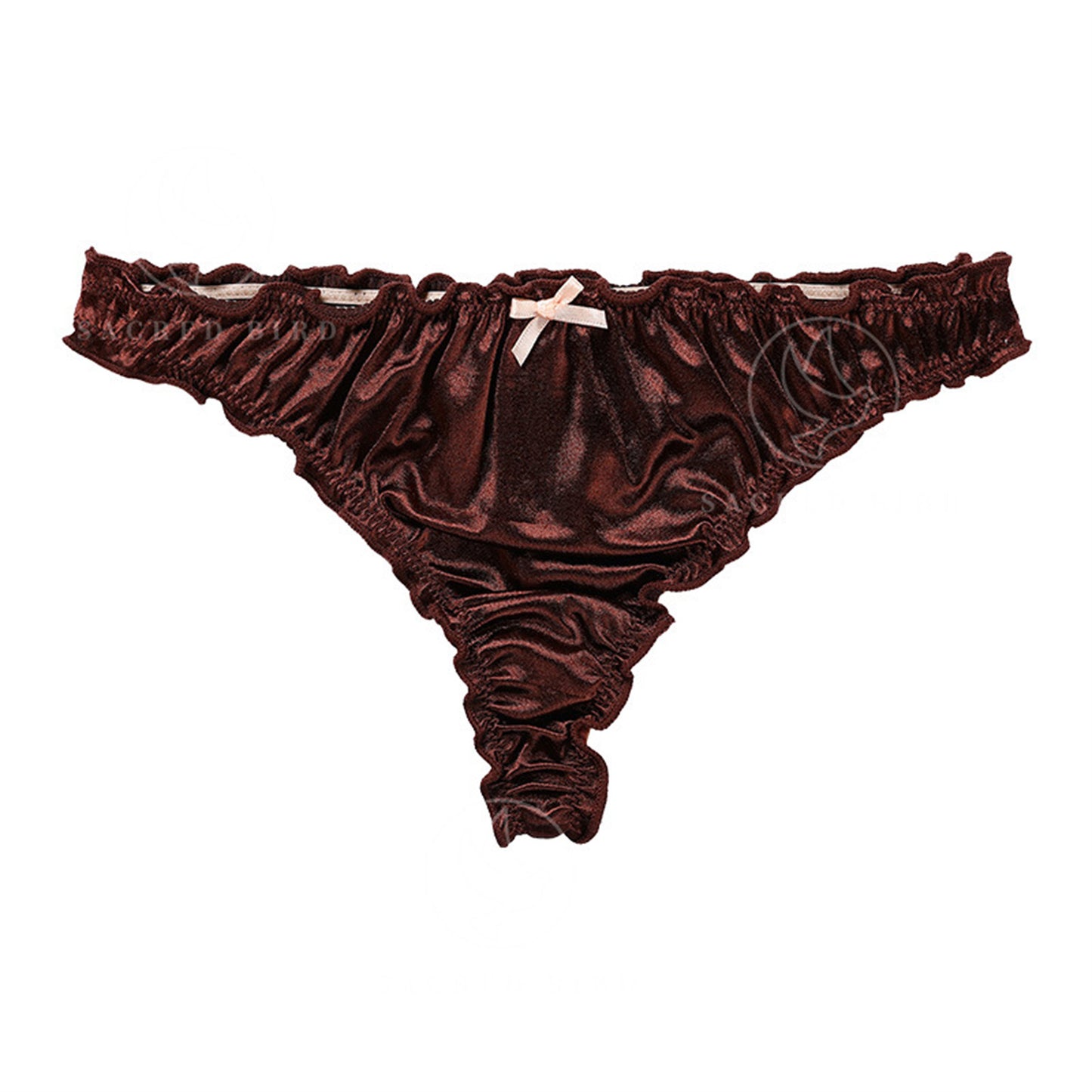 Satin Cotton Crotch T-back Women's Underwear