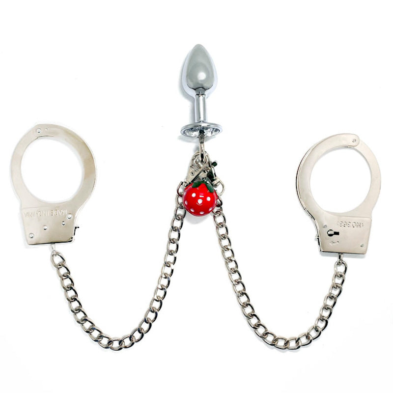 Strawberry Handcuffs and Butt Plug Set – Playful and Erotic Pleasure Kit