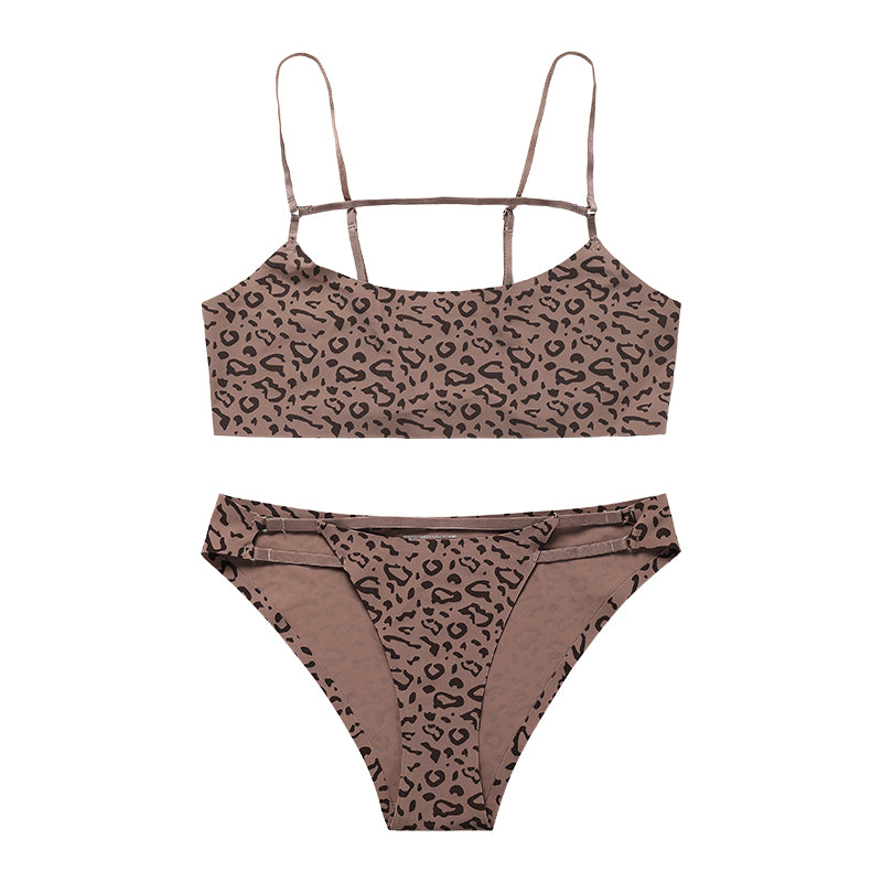 Sexy Leopard Print Bra Lingerie Set