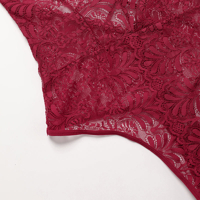 Red Lace One Piece Lingerie——Make your lover drunk with passion