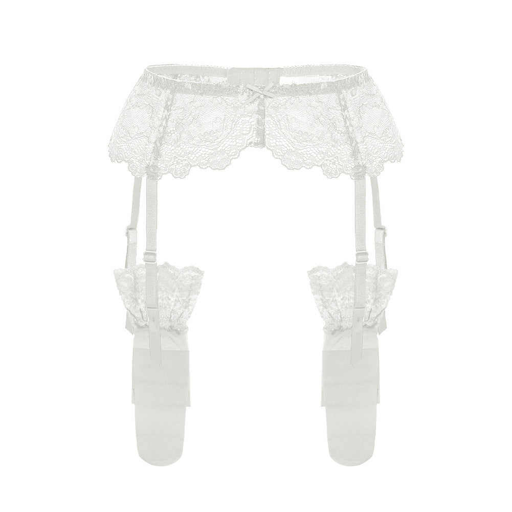 Lace Garter Vintage With Leg Ring Clipped Button Stockings One Non-slip